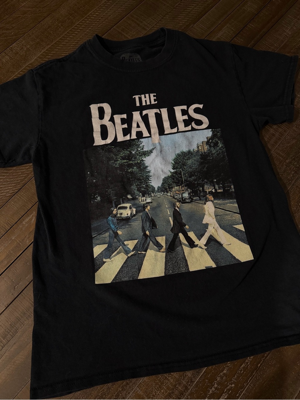 The Beatles Black Abbey Road Graphic Tee - Black, White, Blue
